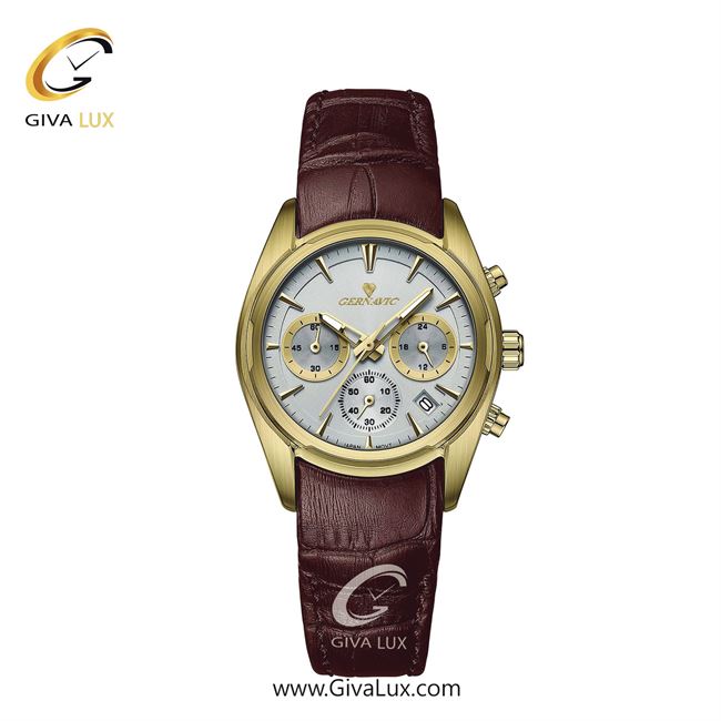 ساعت مچی اورجینال زنانه گرناویک سه موتوره کرنوگراف طلایی | قهوه ای| نقره ای| کد رفرنس G478