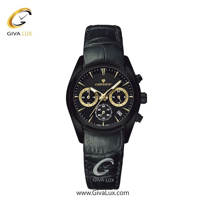 ساعت مچی اورجینال زنانه گرناویک سه موتوره کرنوگراف مشکی | مشکی| مشکی| کد رفرنس G478