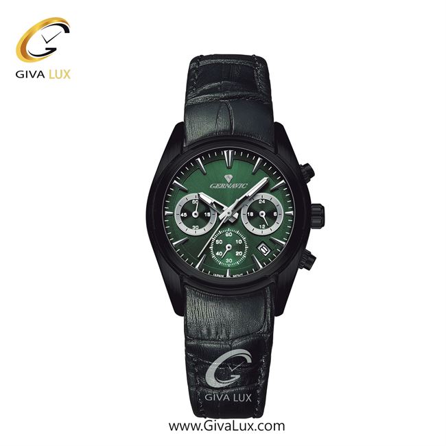ساعت مچی اورجینال زنانه گرناویک سه موتوره کرنوگراف مشکی | مشکی| سبز یشمی تیره| کد رفرنس G478