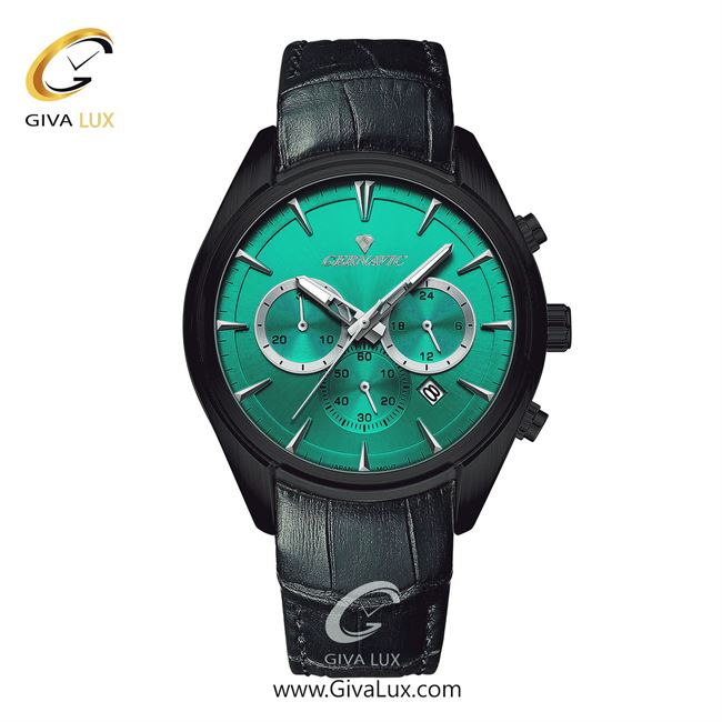 ساعت مچی اورجینال مردانه گرناویک سه موتوره کرنوگراف مشکی | مشکی| سبز| کد رفرنس G478