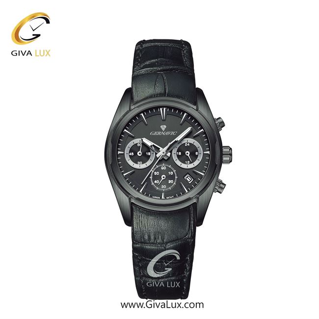 ساعت مچی اورجینال زنانه گرناویک سه موتوره کرنوگراف طوسی | مشکی| دودی| کد رفرنس G478