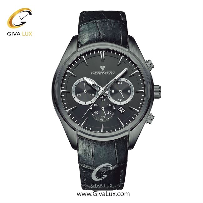ساعت مچی اورجینال مردانه گرناویک سه موتوره کرنوگراف طوسی | مشکی| دودی| کد رفرنس G478