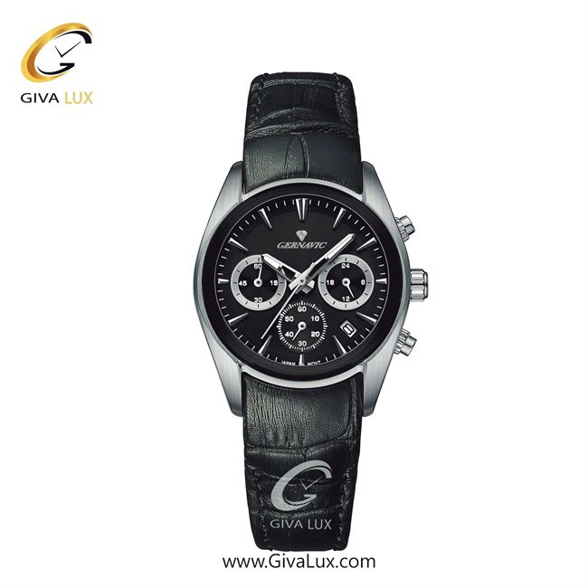 ساعت مچی اورجینال زنانه گرناویک سه موتوره کرنوگراف نقره ای | مشکی| مشکی| کد رفرنس G478