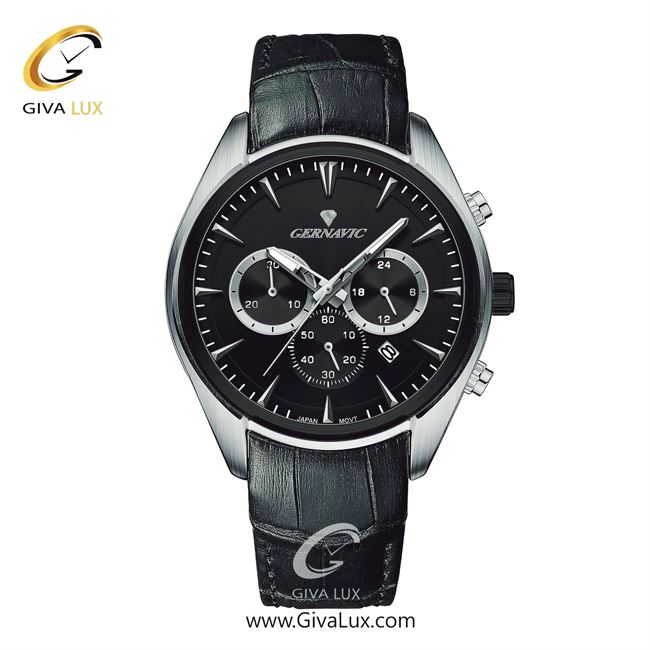ساعت مچی اورجینال مردانه گرناویک سه موتوره کرنوگراف نقره ای | مشکی| مشکی| کد رفرنس G478