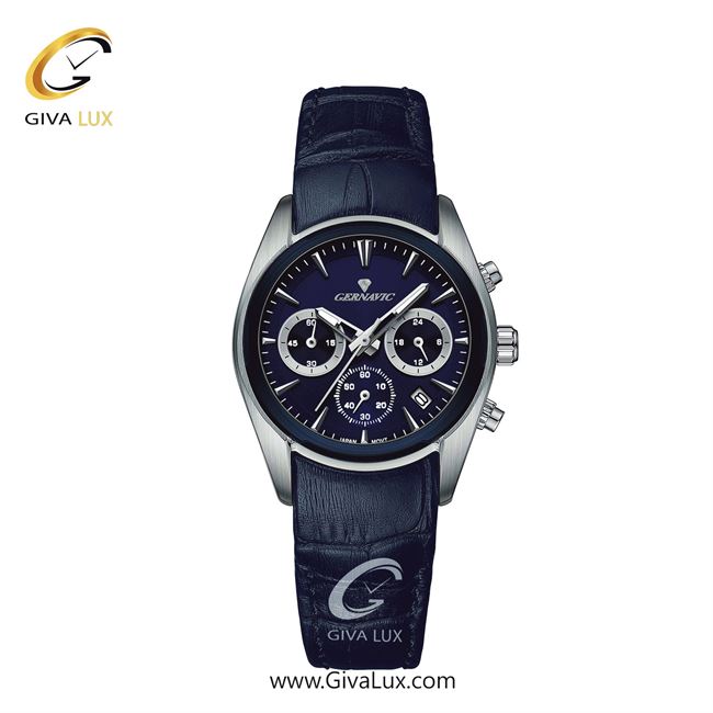 ساعت مچی اورجینال زنانه گرناویک سه موتوره کرنوگراف نقره ای | سرمه ای| سرمه ای| کد رفرنس G478