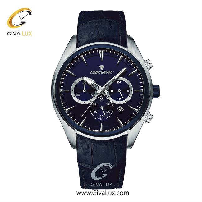 ساعت مچی اورجینال مردانه گرناویک سه موتوره کرنوگراف نقره ای | سرمه ای| سرمه ای| کد رفرنس G478