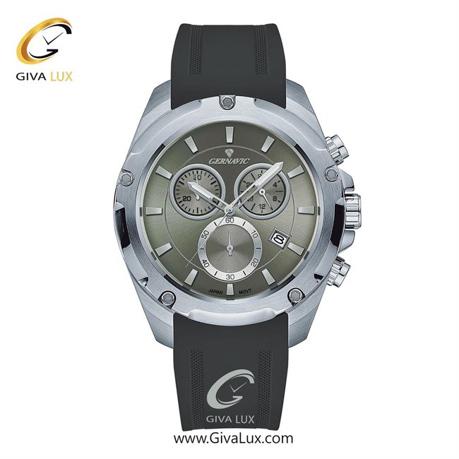 ساعت مچی اورجینال اسپرت-مردانه گرناویک سه موتوره کرنوگراف نقره ای | طوسی| طوسی| کد رفرنس G481