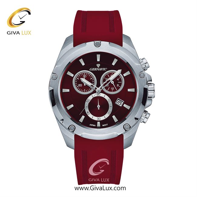 ساعت مچی اورجینال مردانه-اسپرت گرناویک سه موتوره کرنوگراف نقره ای | قرمز| زرشکی| کد رفرنس G481