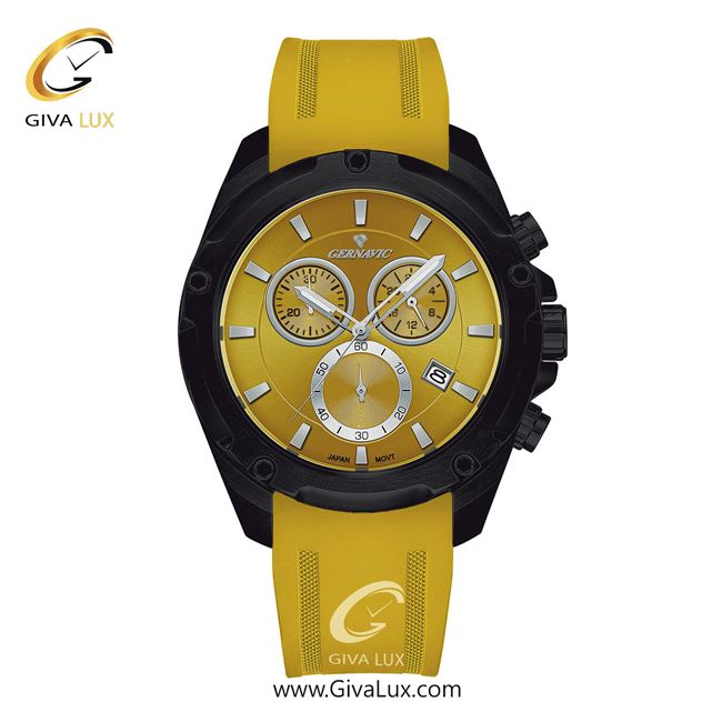 ساعت مچی اورجینال مردانه-اسپرت گرناویک سه موتوره کرنوگراف مشکی | زرد| زرد| کد رفرنس G481