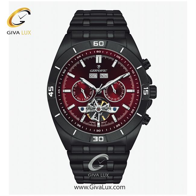 ساعت مچی اورجینال مردانه گرناویک سه موتوره فول تایم مشکی | مشکی| زرشکی| کد رفرنس G489