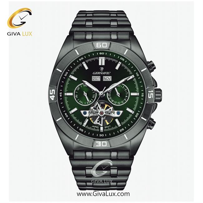 ساعت مچی اورجینال مردانه گرناویک سه موتوره فول تایم طوسی | طوسی| سبز| کد رفرنس G489