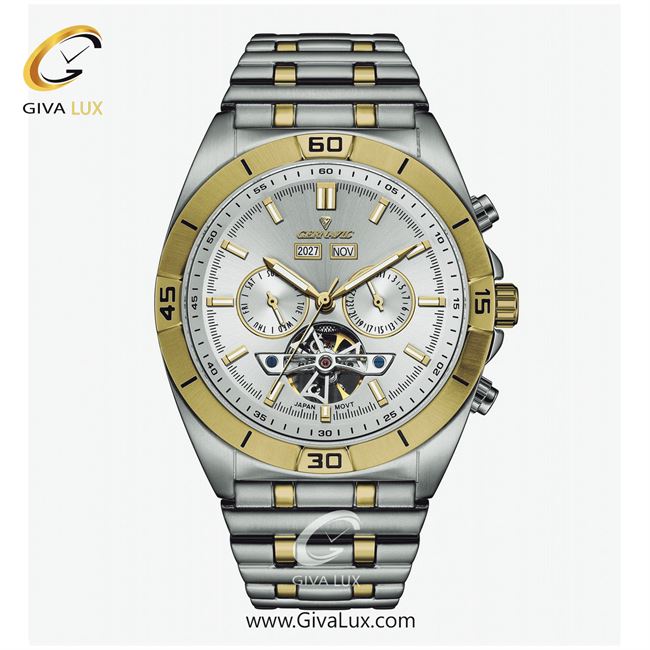 ساعت مچی اورجینال مردانه گرناویک سه موتوره فول تایم طلایی-نقره ای | نقره ای-طلایی| نقره ای| کد رفرنس G489