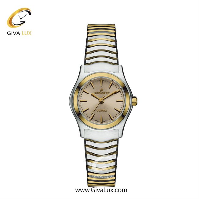 ساعت مچی اورجینال زنانه گرناویک طلایی-نقره ای | نقره ای-طلایی| شامپاینی| کد رفرنس G515