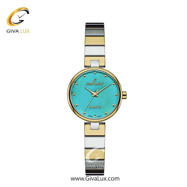 ساعت مچی اورجینال زنانه گرناویک طلایی | طلایی-نقره ای| سبزآبی| کد رفرنس G516