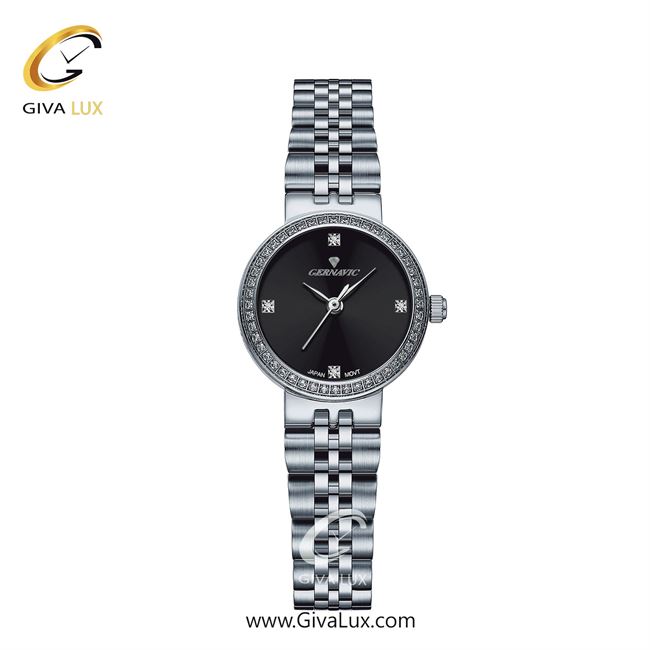 ساعت مچی اورجینال زنانه گرناویک نقره ای | نقره ای| مشکی| کد رفرنس G518
