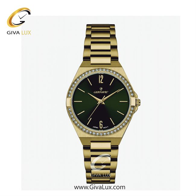 ساعت مچی اورجینال زنانه گرناویک طلایی | طلایی| سبز| کد رفرنس G523