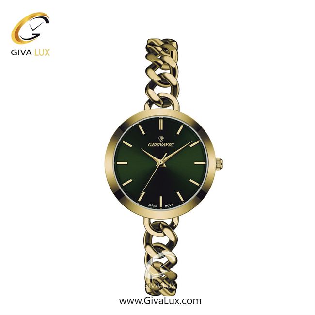 ساعت مچی اورجینال زنانه گرناویک طلایی | طلایی| سبز| کد رفرنس G524