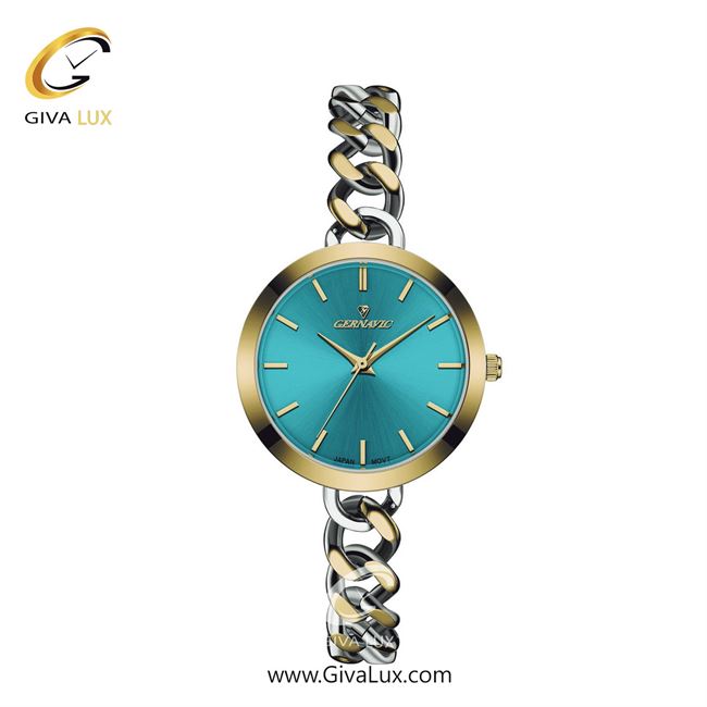 ساعت مچی اورجینال زنانه گرناویک طلایی | طلایی-نقره ای| آبی| کد رفرنس G524