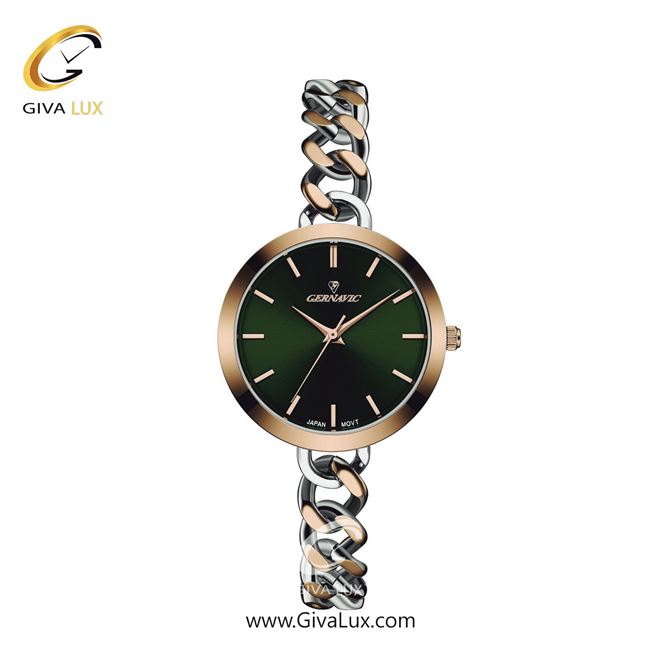 ساعت مچی اورجینال زنانه گرناویک نقره ای-رزگلد | نقره ای-رزگلد| سبز| کد رفرنس G524