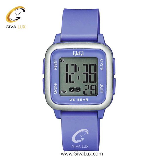 ساعت مچی اورجینال زنانه کیو اند کیو Q&Q بنفش-نقره ای | بنفش| مشکی| کد رفرنس G02A-008VY