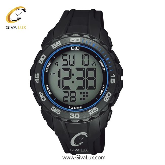 ساعت مچی اورجینال مردانه کیو اند کیو Q&Q دو زمانه مشکی | مشکی| مشکی| کد رفرنس G06A-004VY