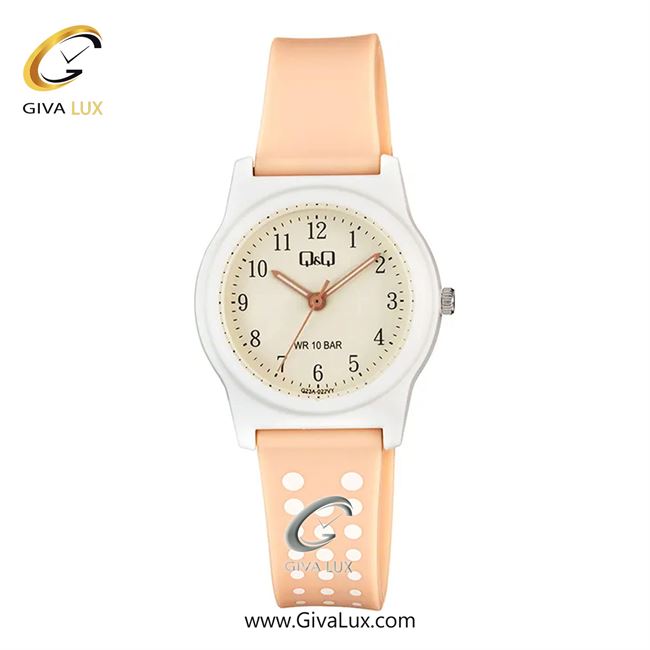 ساعت مچی اورجینال زنانه کیو اند کیو Q&Q  سفید | گلبهی| کرم| کد رفرنس G23A-022VY