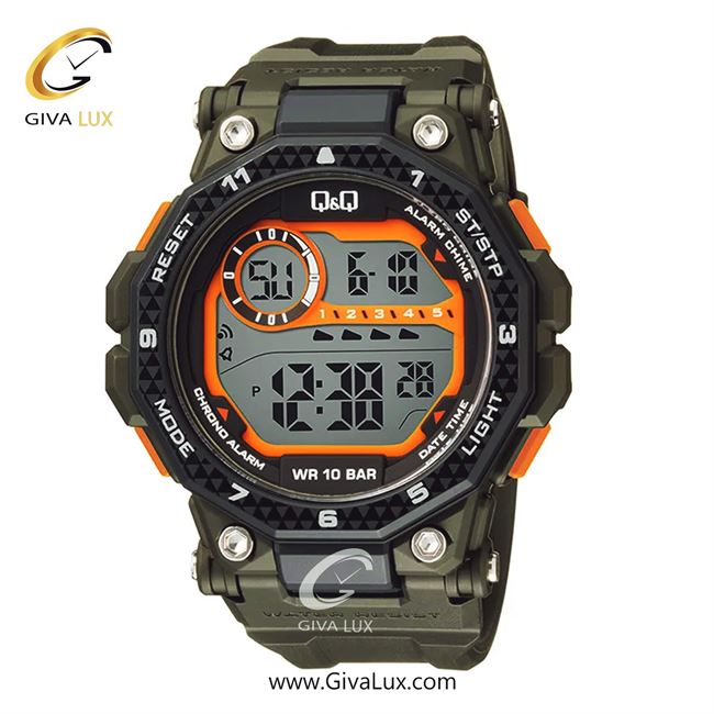 ساعت مچی اورجینال مردانه کیو اند کیو Q&Q سبز خاکستری-مشکی | سبز خاکستری| مشکی| کد رفرنس G28A-008VY