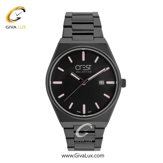 ساعت مچی اورجینال مردانه کرست مشکی | مشکی| مشکی| کد رفرنس Crest 6287-4