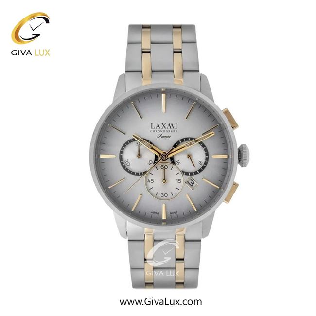 ساعت مچی اورجینال مردانه لاکسمی سه موتوره کرنوگراف نقره ای | طلایی-نقره ای| نقره ای| کد رفرنس 8119-5G