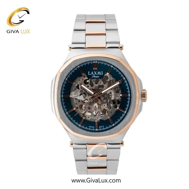 ساعت مچی اورجینال مردانه لاکسمی رزگلد-نقره ای | نقره ای-رزگلد| سرمه ای| کد رفرنس 8150-1G