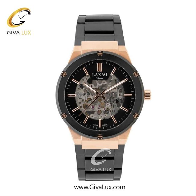 ساعت مچی اورجینال مردانه لاکسمی رزگلد-مشکی | تیتانیوم| مشکی| کد رفرنس 8151-4G