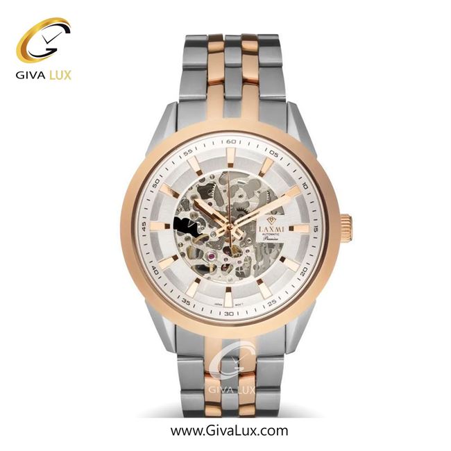 ساعت مچی اورجینال مردانه لاکسمی رزگلد | رزگلد-نقره ای| نقره ای| کد رفرنس 8514-3G