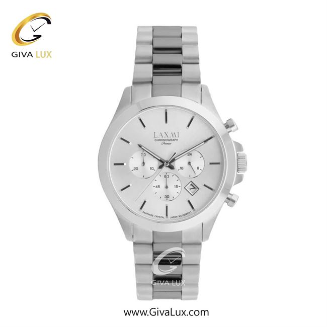 ساعت مچی اورجینال مردانه لاکسمی سه موتوره کرنوگراف نقره ای | تیتانیوم-نقره ای| نقره ای| کد رفرنس 8517-6G