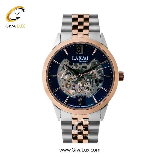 ساعت مچی اورجینال مردانه لاکسمی رزگلد | رزگلد-نقره ای| سرمه ای| کد رفرنس 8530-2G