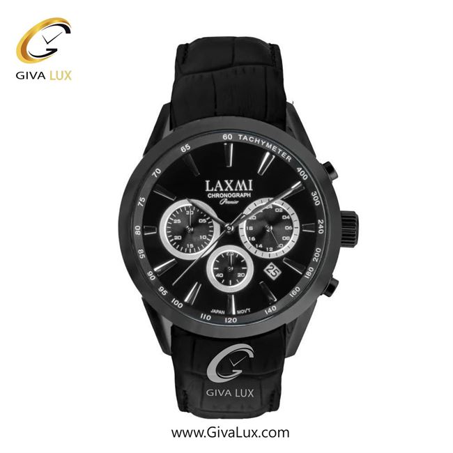 ساعت مچی اورجینال مردانه لاکسمی سه موتوره کرنوگراف مشکی | مشکی| مشکی| کد رفرنس 8544-6G