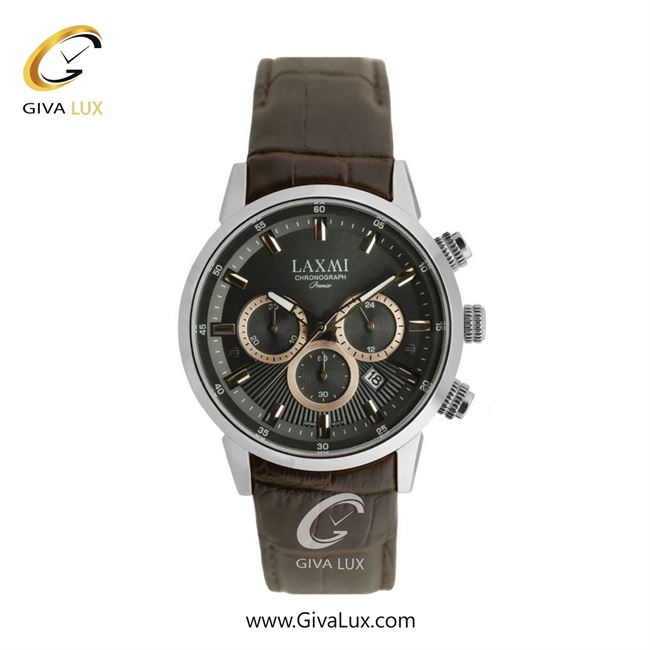 ساعت مچی اورجینال مردانه لاکسمی سه موتوره کرنوگراف نقره ای | قهوه ای| دودی|تیتانیوم| کد رفرنس 8546-14G