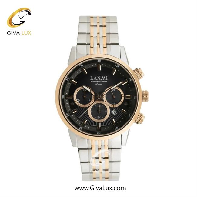 ساعت مچی اورجینال مردانه لاکسمی سه موتوره کرنوگراف طلایی | طلایی-نقره ای| مشکی| کد رفرنس 8546-2G