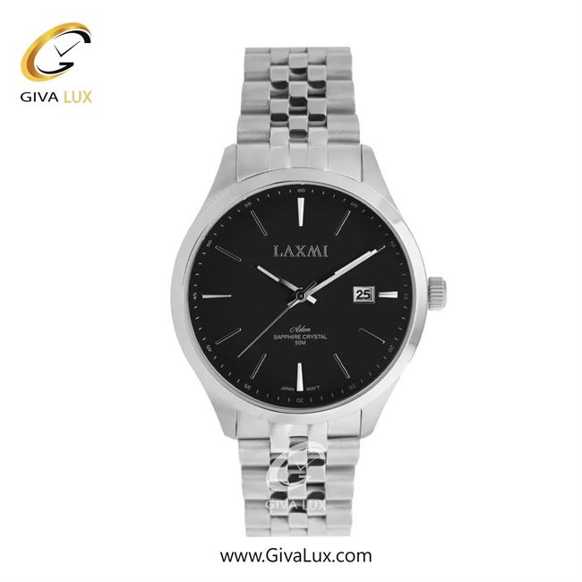 ساعت مچی اورجینال مردانه لاکسمی نقره ای | نقره ای| مشکی| کد رفرنس 8561-5G