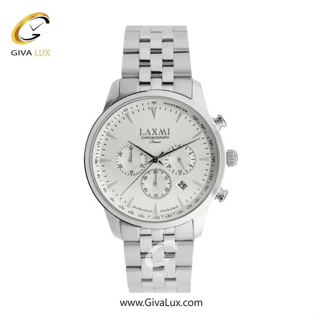 ساعت مچی اورجینال مردانه لاکسمی سه موتوره کرنوگراف نقره ای | نقره ای| نقره ای| کد رفرنس 8563-6G