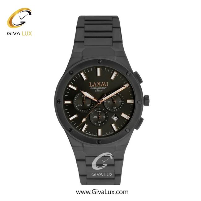 ساعت مچی اورجینال مردانه لاکسمی سه موتوره کرنوگراف مشکی | مشکی| مشکی| کد رفرنس 8568-3G