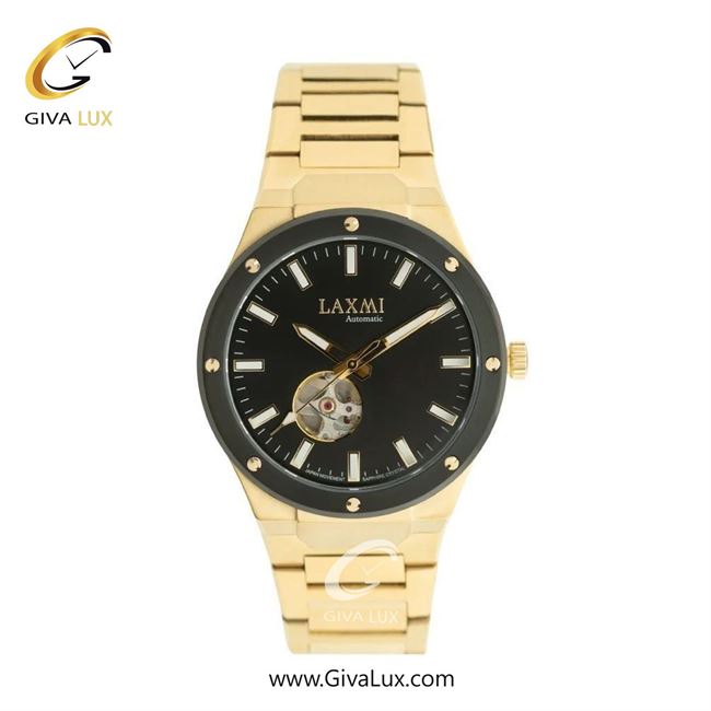 ساعت مچی اورجینال مردانه لاکسمی مشکی | طلایی| مشکی| کد رفرنس 8569-6G