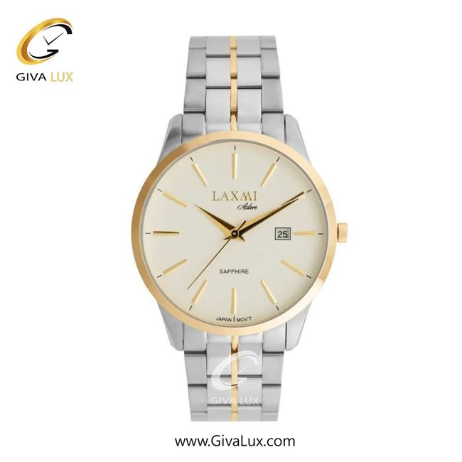 ساعت مچی اورجینال مردانه لاکسمی طلایی | نقره ای-طلایی| کرم| کد رفرنس 8572-2G