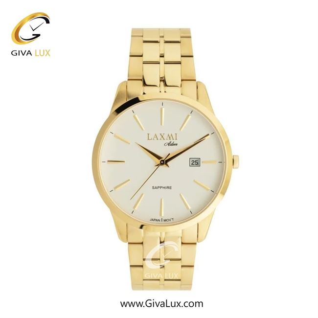 ساعت مچی اورجینال مردانه لاکسمی طلایی | طلایی| سفید| کد رفرنس 8572-5G