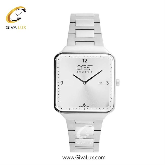 ساعت مچی اورجینال مردانه کرست نقره ای | نقره ای| نقره ای| کد رفرنس Crest 9053-1