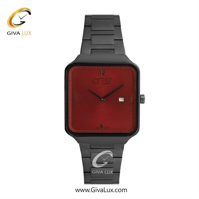 ساعت مچی اورجینال مردانه کرست تیتانیوم | تیتانیوم| زرشکی| کد رفرنس Crest 9053-7