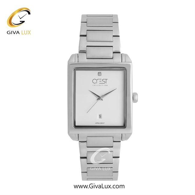 ساعت مچی اورجینال مردانه کرست نقره ای | نقره ای| سفید| کد رفرنس Crest 9054-1