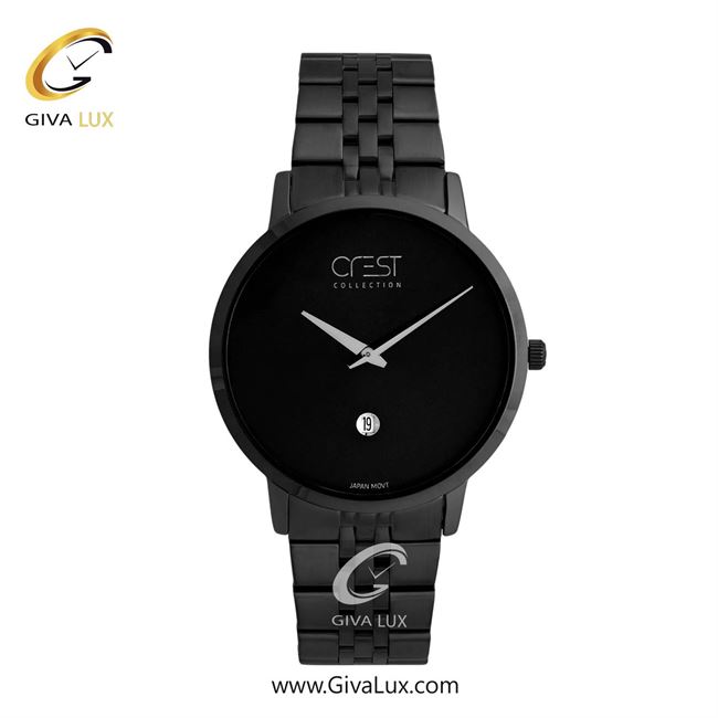 ساعت مچی اورجینال مردانه کرست مشکی | مشکی| مشکی| کد رفرنس Crest 9077-5