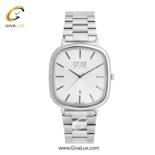 ساعت مچی اورجینال مردانه کرست نقره ای | نقره ای| نقره ای| کد رفرنس Crest 9079-1