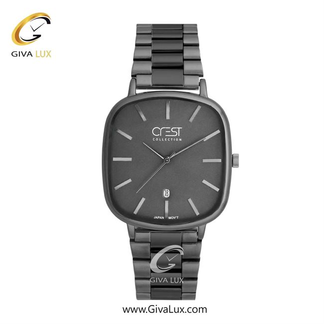 ساعت مچی اورجینال مردانه کرست تیتانیوم | مشکی-تیتانیوم(زغالی)| دودی|تیتانیوم| کد رفرنس Crest 9079-10