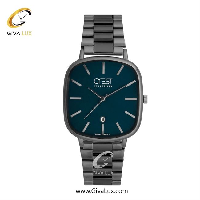 ساعت مچی اورجینال مردانه کرست تیتانیوم | مشکی-تیتانیوم(زغالی)| سرمه ای| کد رفرنس Crest 9079-11